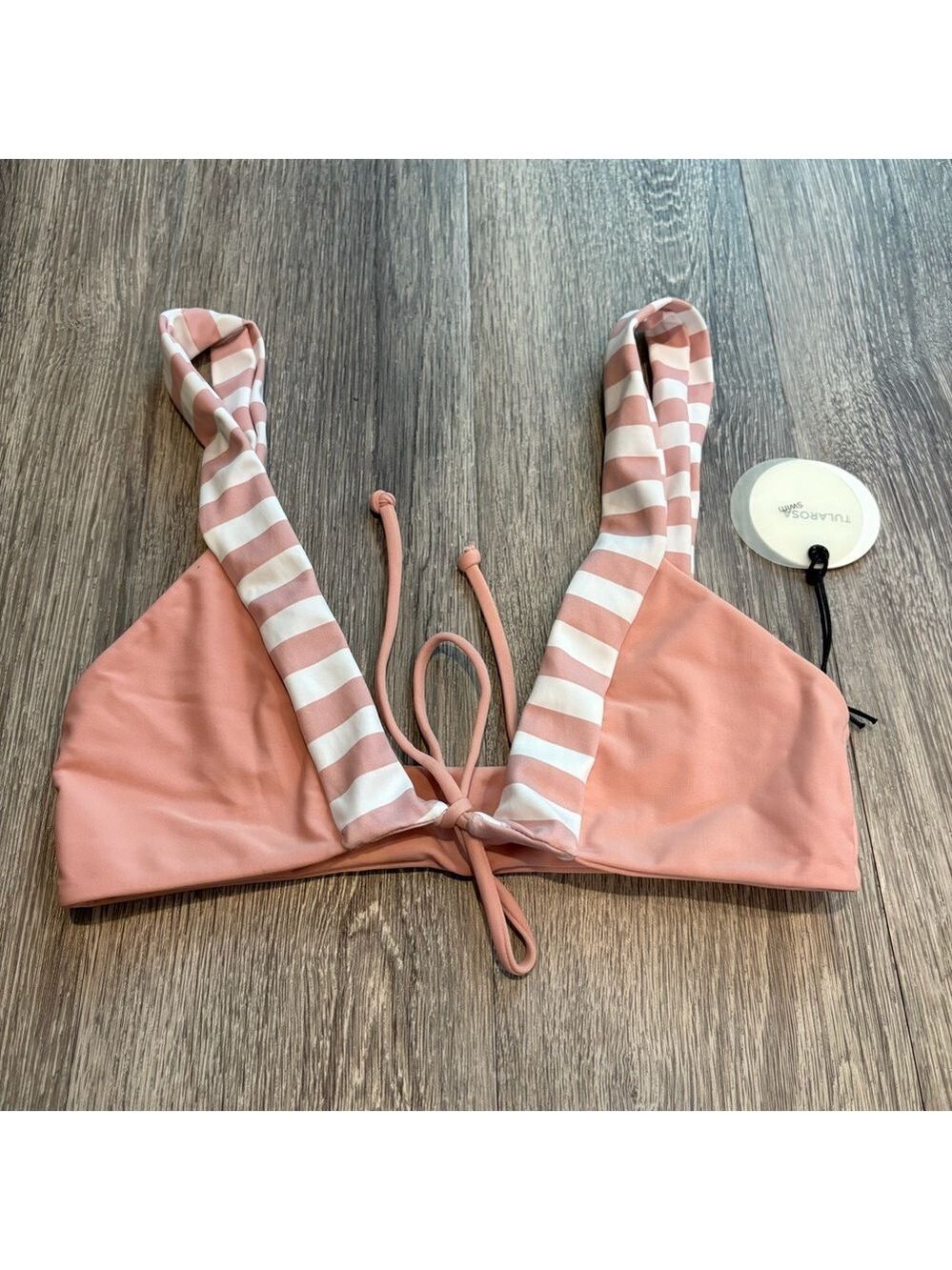Tularosa Miranda Bikini Top in Dusty Rose Pink Size S